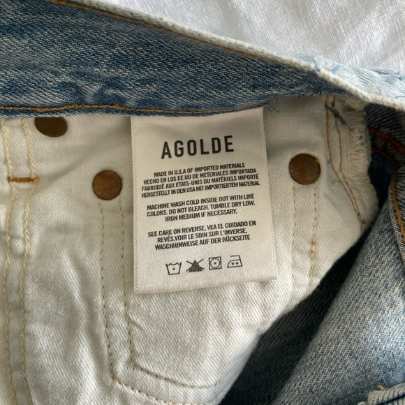 Agolde Riley High Rise Straight Crop Jeans in Shatter - Picture 7 of 8